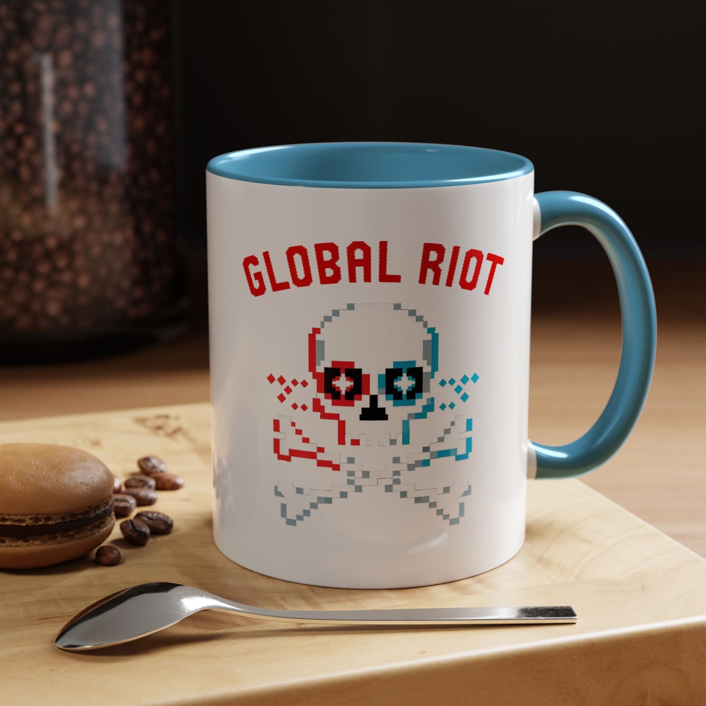 Taza de café con acento de Global Riot (325 ml y 433 ml)