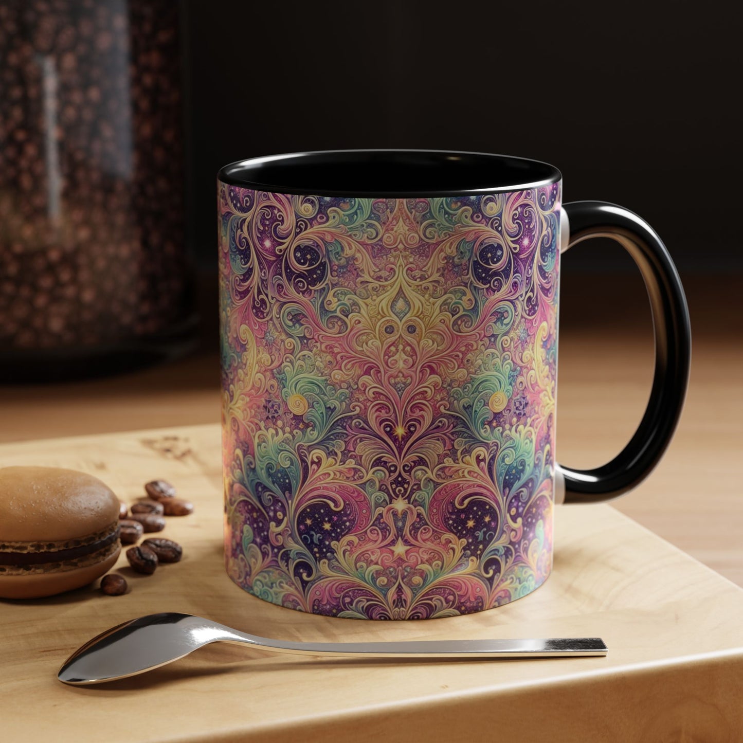 Taza de café con psicodelia pastel (325 y 430 ml)