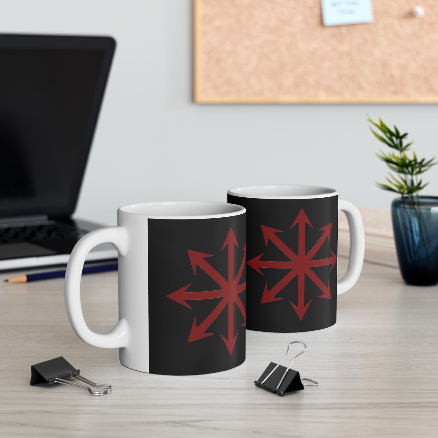 Chaos Symbol Ceramic Coffee Mug – 11oz & 15oz