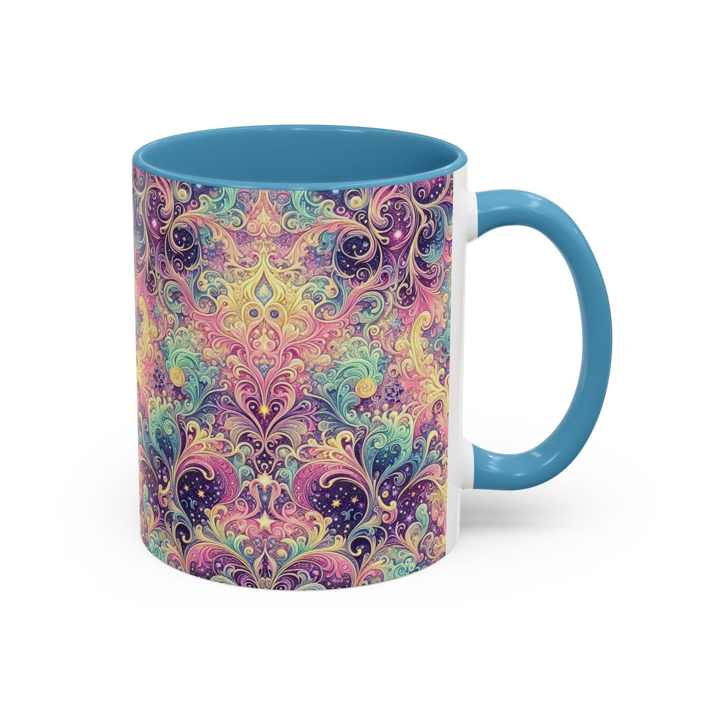 Taza de café con psicodelia pastel (325 y 430 ml)