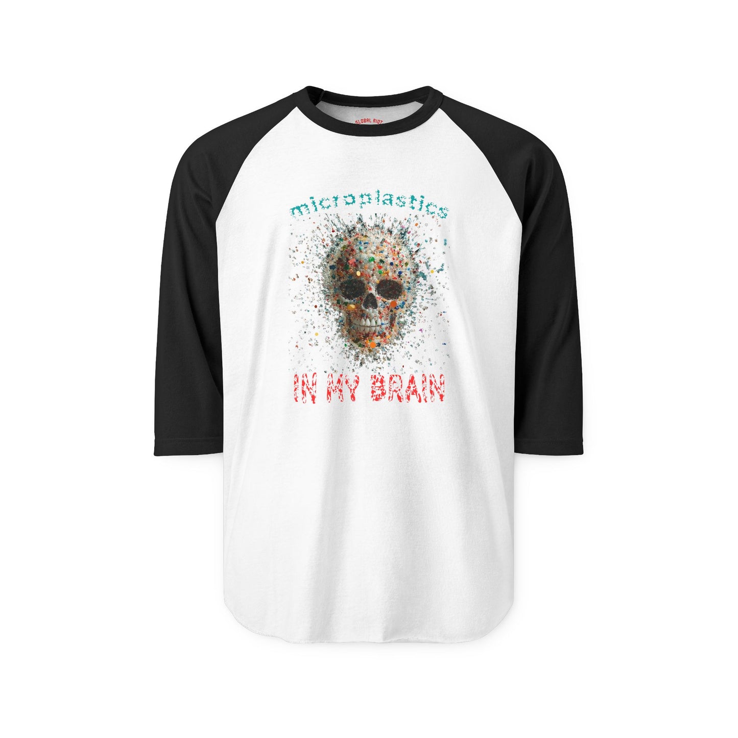 Camiseta de béisbol unisex "Microplásticos en mi cerebro"