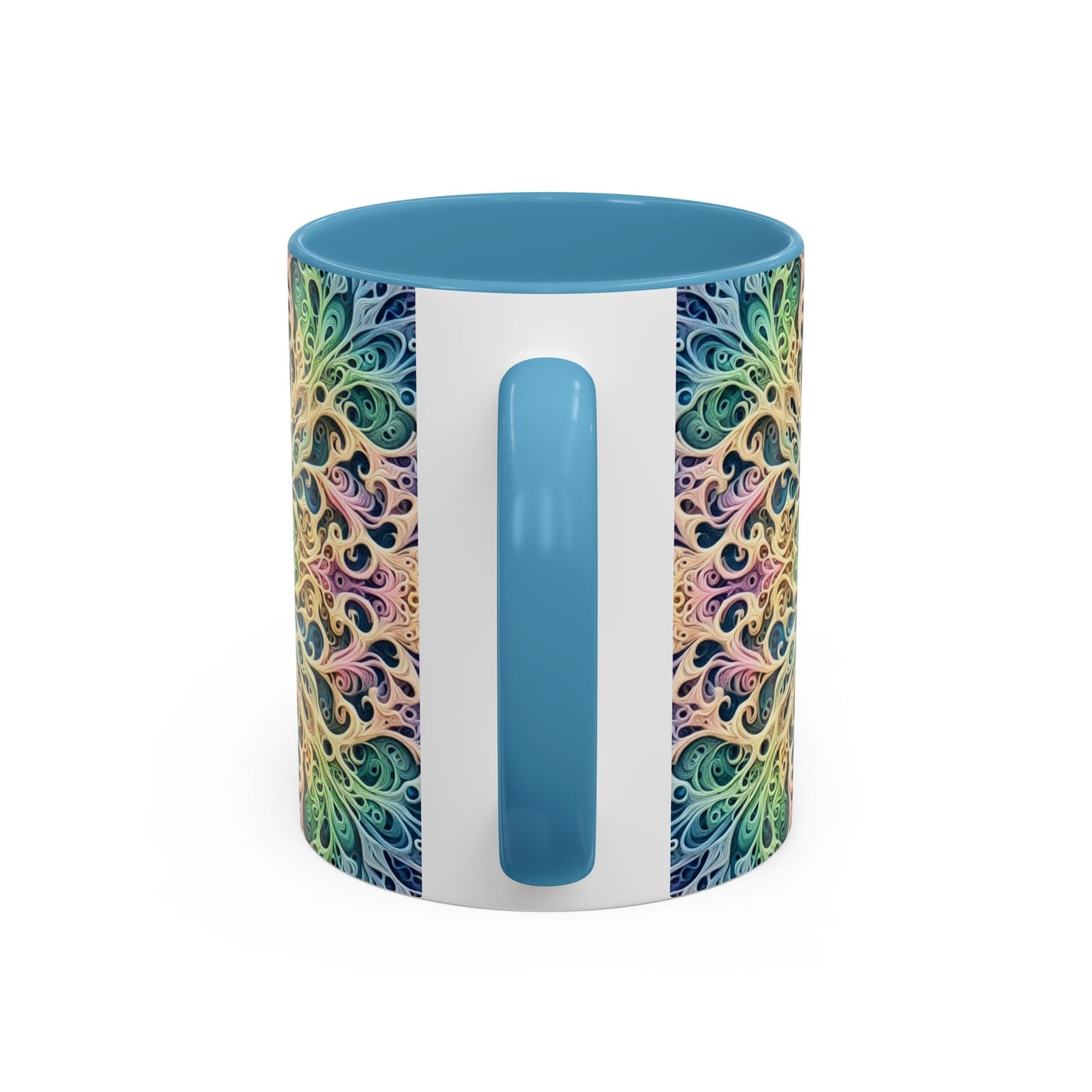 Taza de café con detalles de mandala colorido - 325 ml y 430 ml
