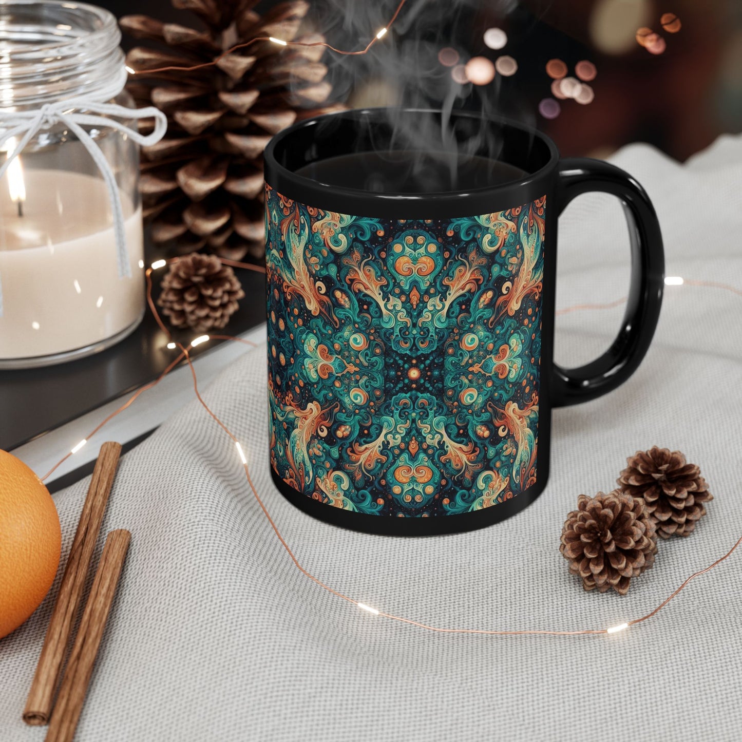 Taza con estampado de jungla esmeralda (325 ml y 430 ml)