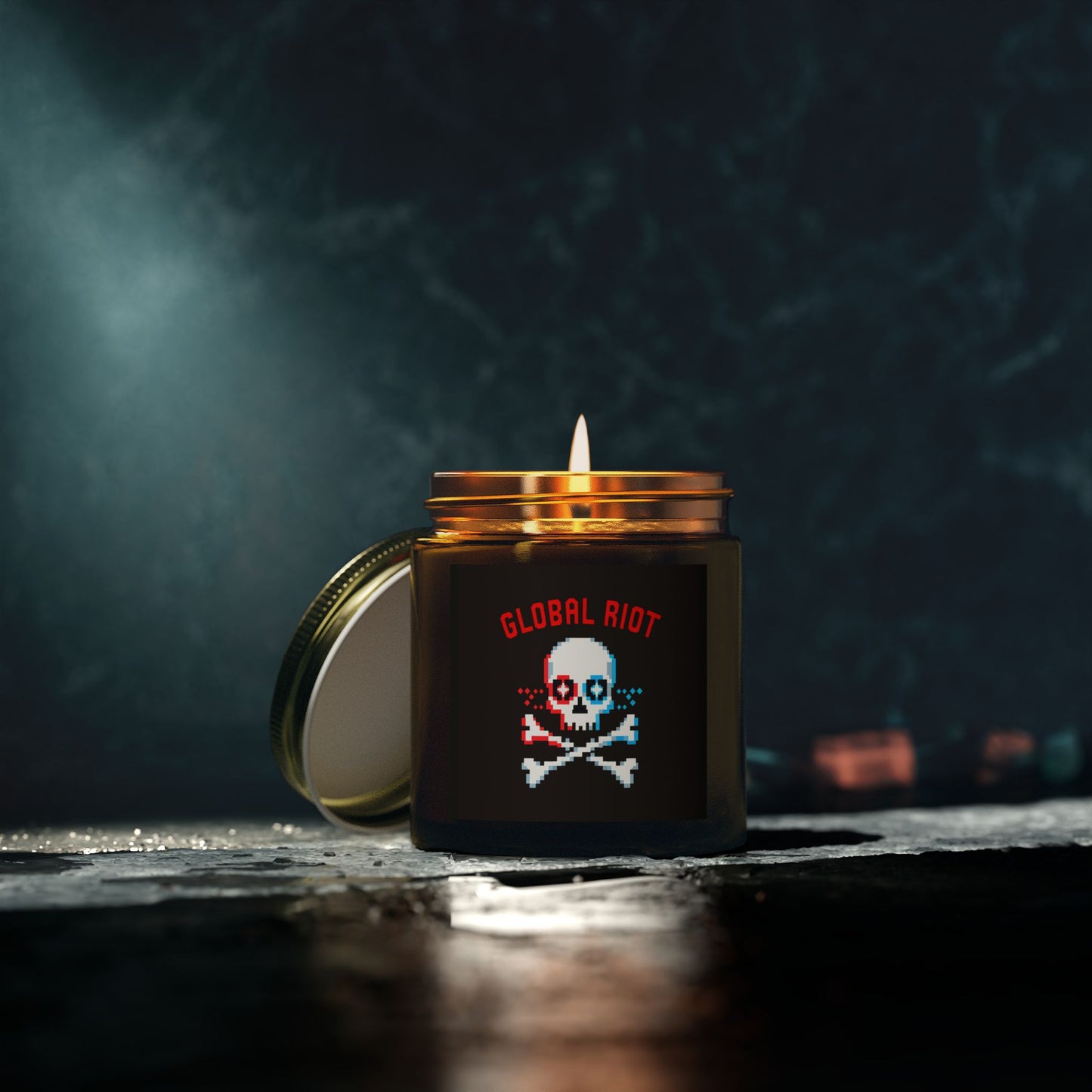Velas perfumadas Global Riot - Cera de coco y albaricoque (113 g, 254 g) - Decoración única para celebraciones y relajación