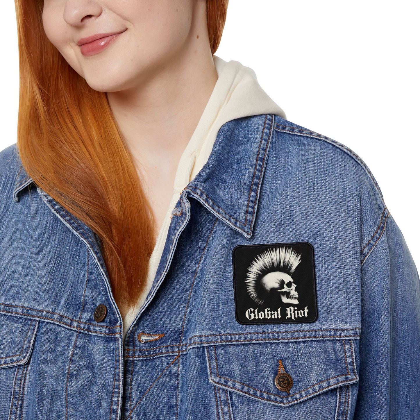 Parches termoadhesivos de calaveras de Global Riot Punk