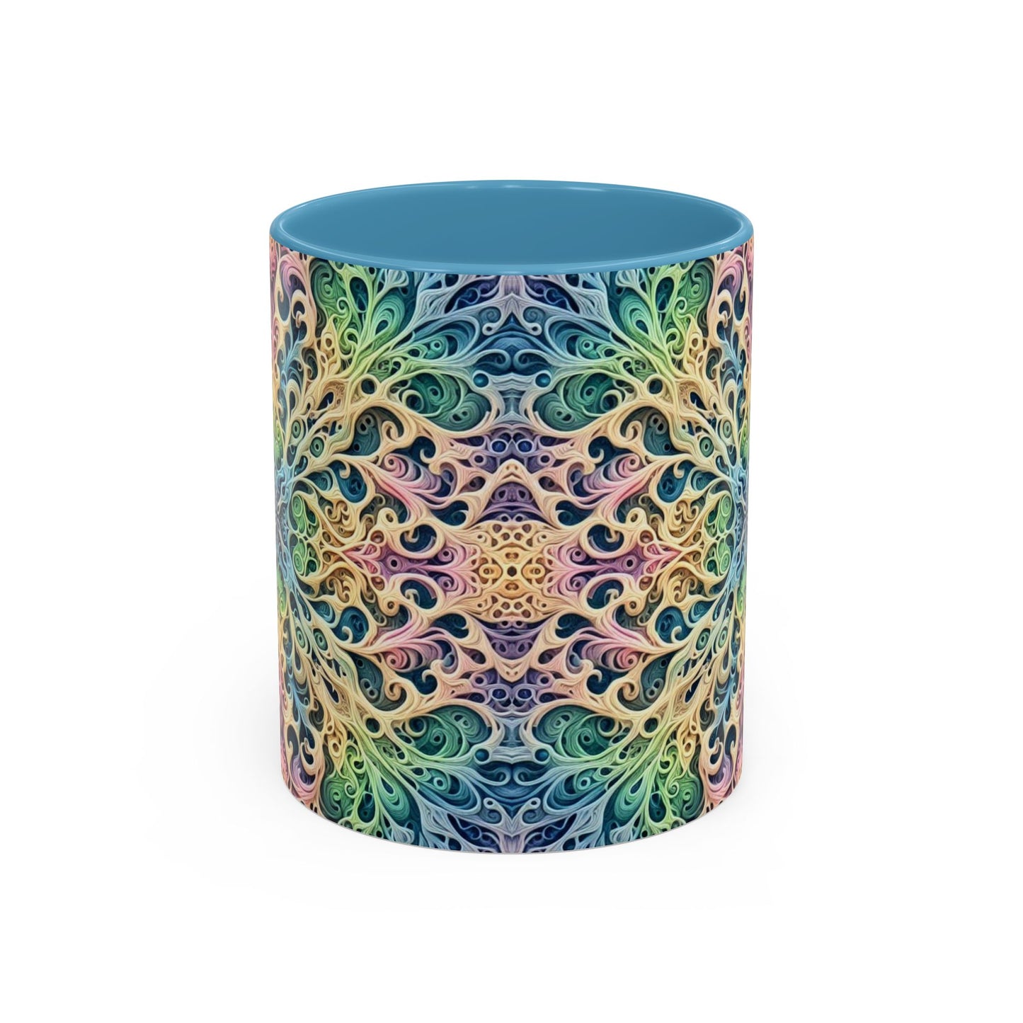 Taza de café con detalles de mandala colorido - 325 ml y 430 ml