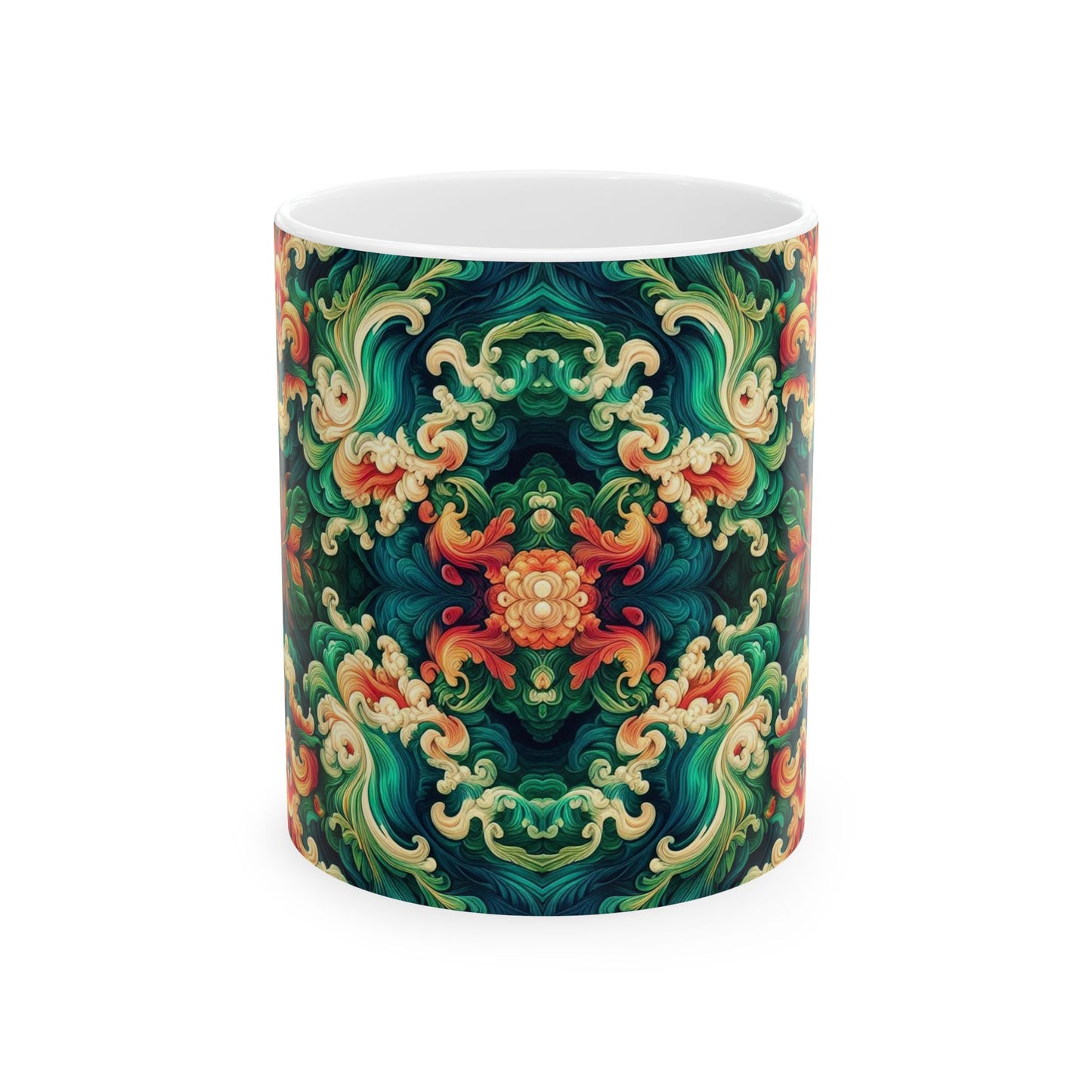 Taza de cerámica con diseño floral Aloha (11 oz y 15 oz)