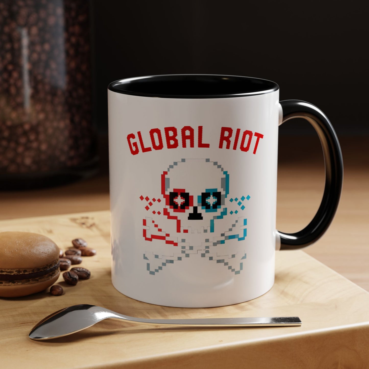 Taza de café con acento de Global Riot (325 ml y 433 ml)