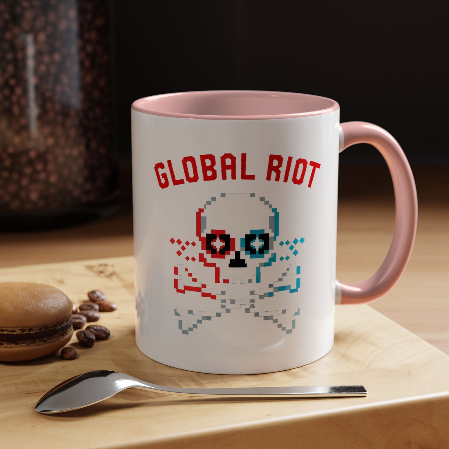 Taza de café con acento de Global Riot (325 ml y 433 ml)
