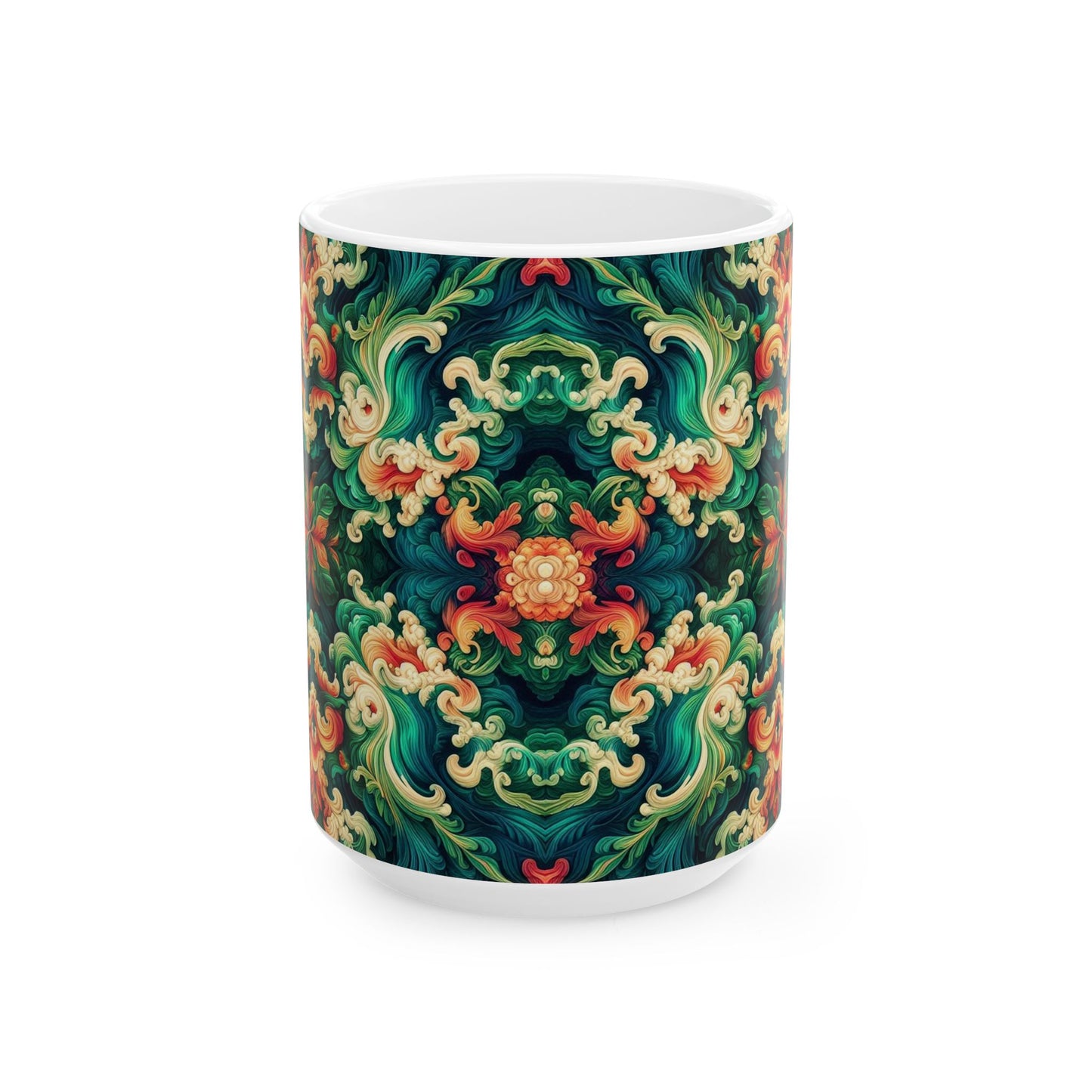 Taza de cerámica con diseño floral Aloha (11 oz y 15 oz)
