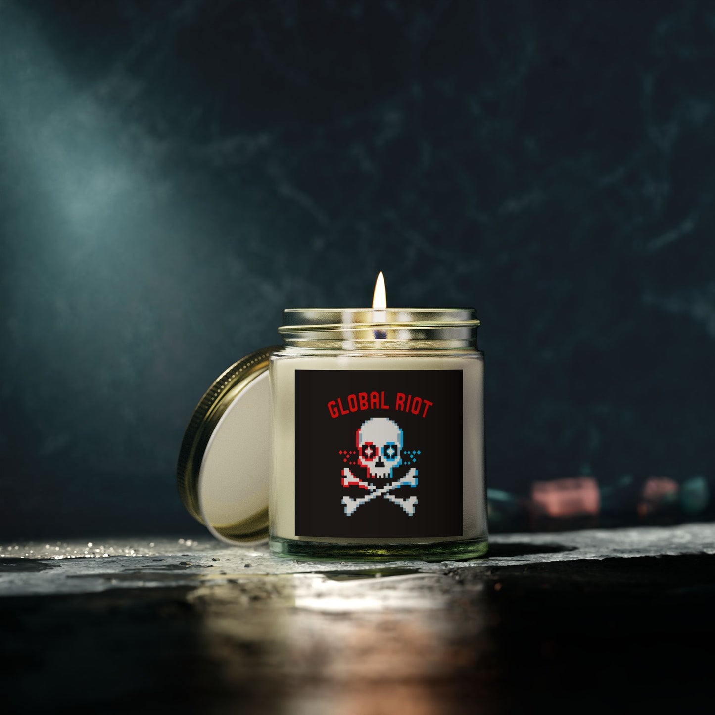 Velas perfumadas Global Riot - Cera de coco y albaricoque (113 g, 254 g) - Decoración única para celebraciones y relajación