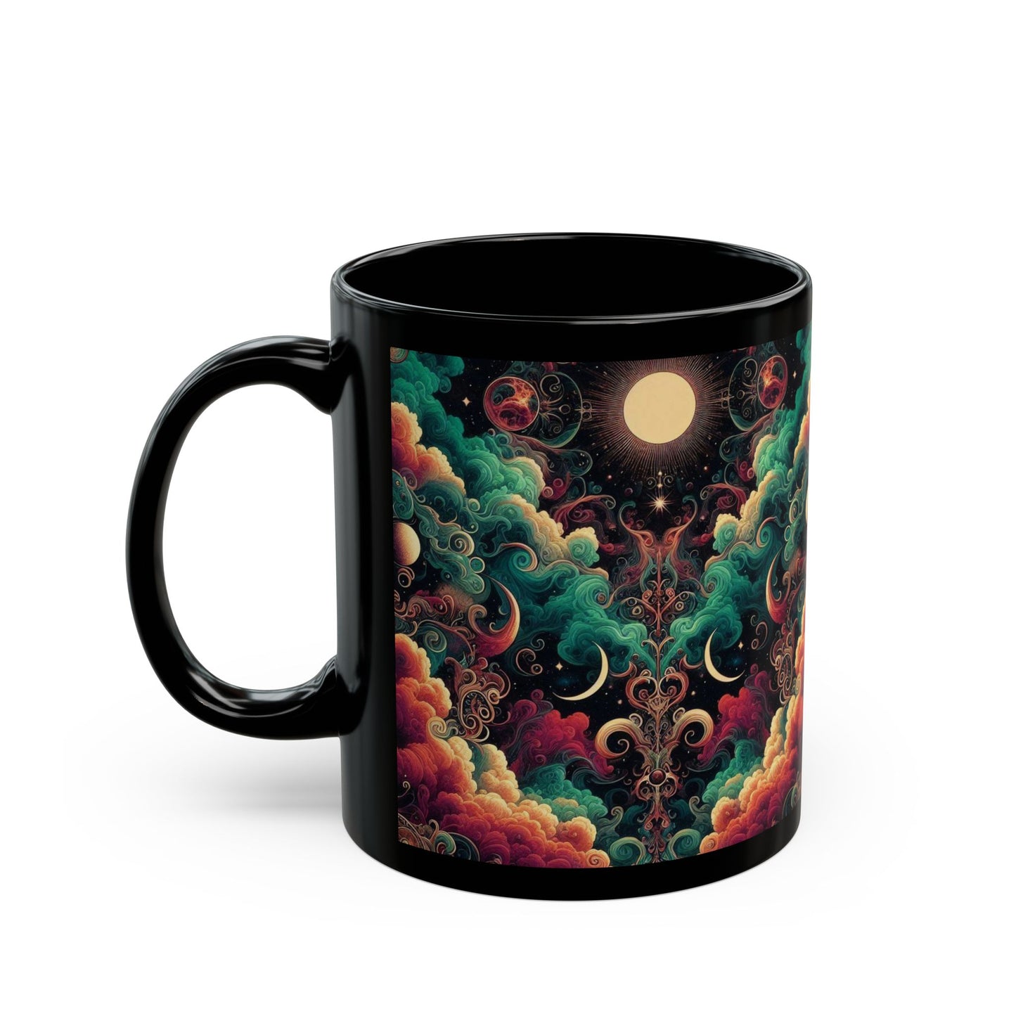 Taza negra Nebulosa Psicodélica - 325 ml y 430 ml