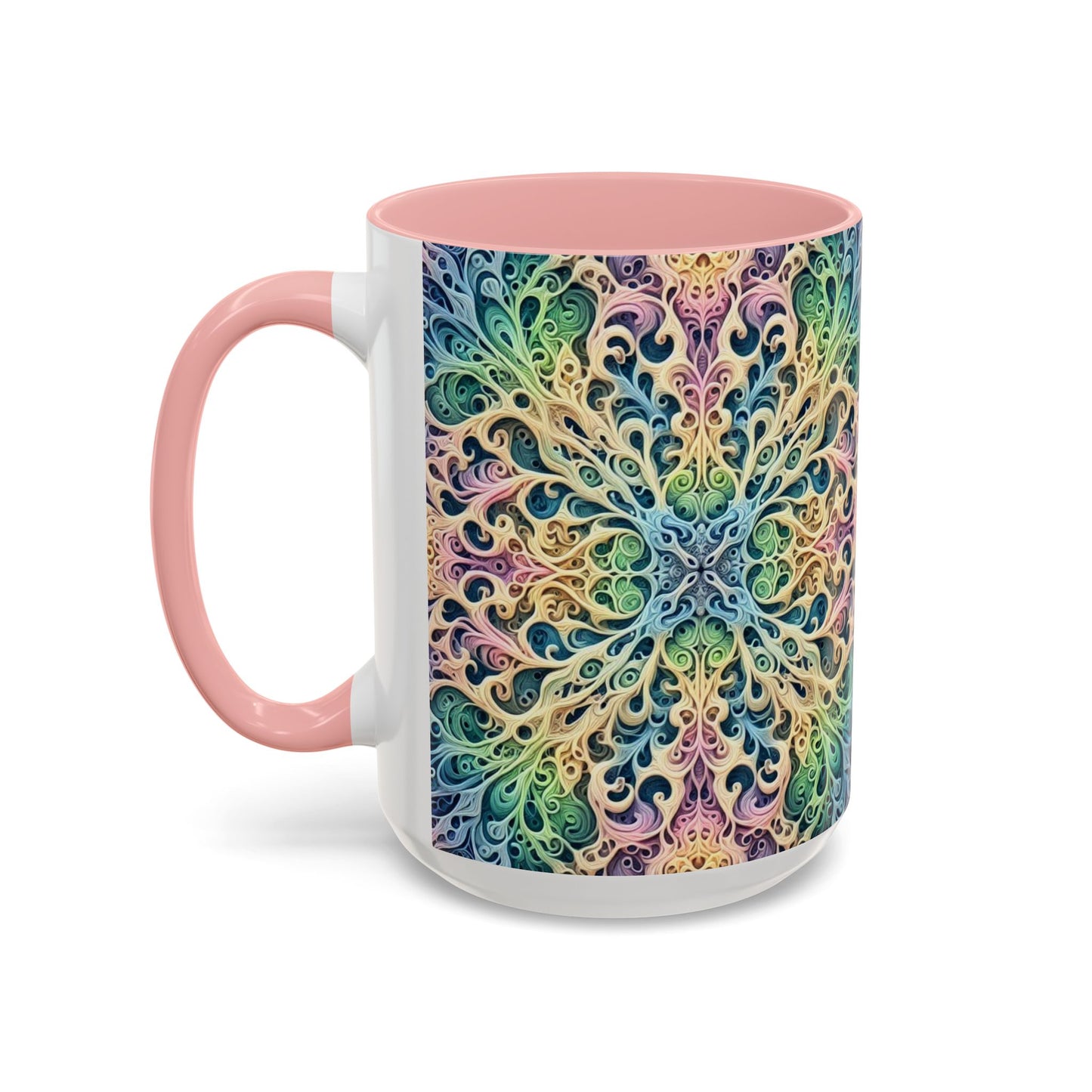 Taza de café con detalles de mandala colorido - 325 ml y 430 ml