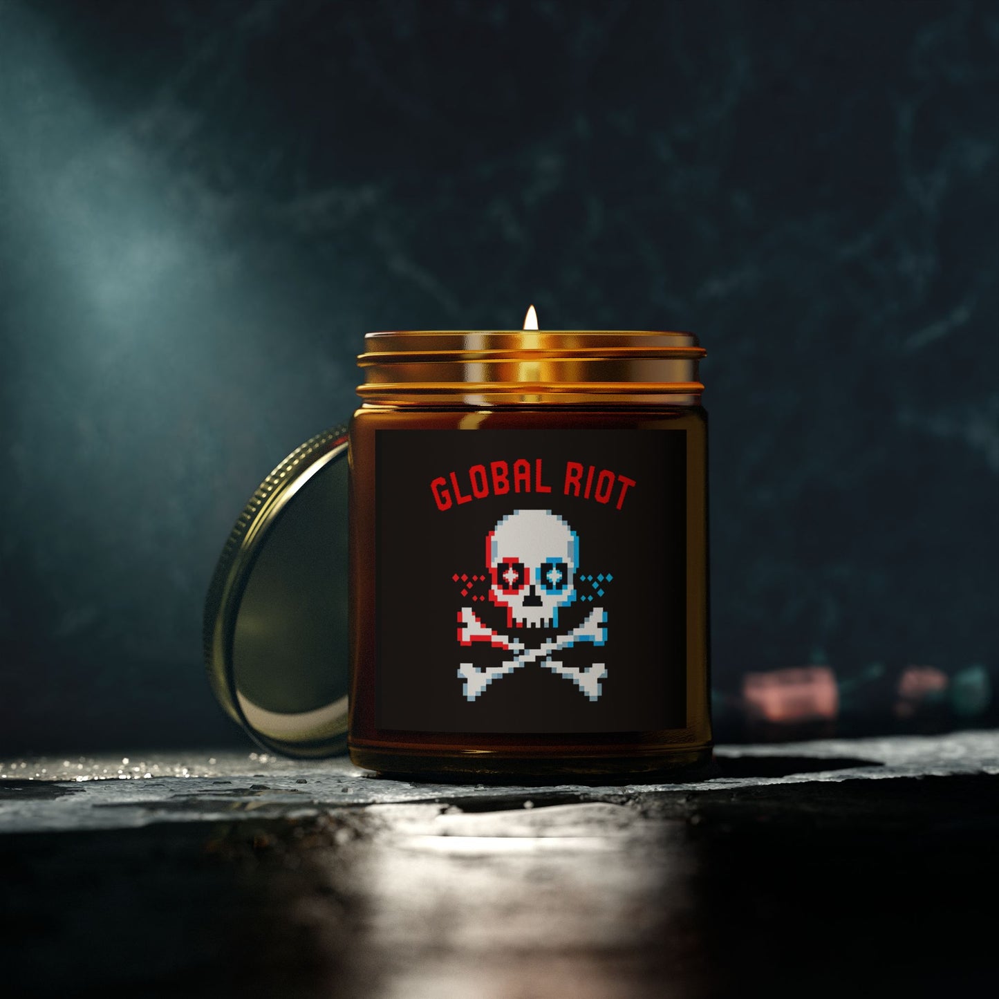 Velas perfumadas Global Riot - Cera de coco y albaricoque (113 g, 254 g) - Decoración única para celebraciones y relajación