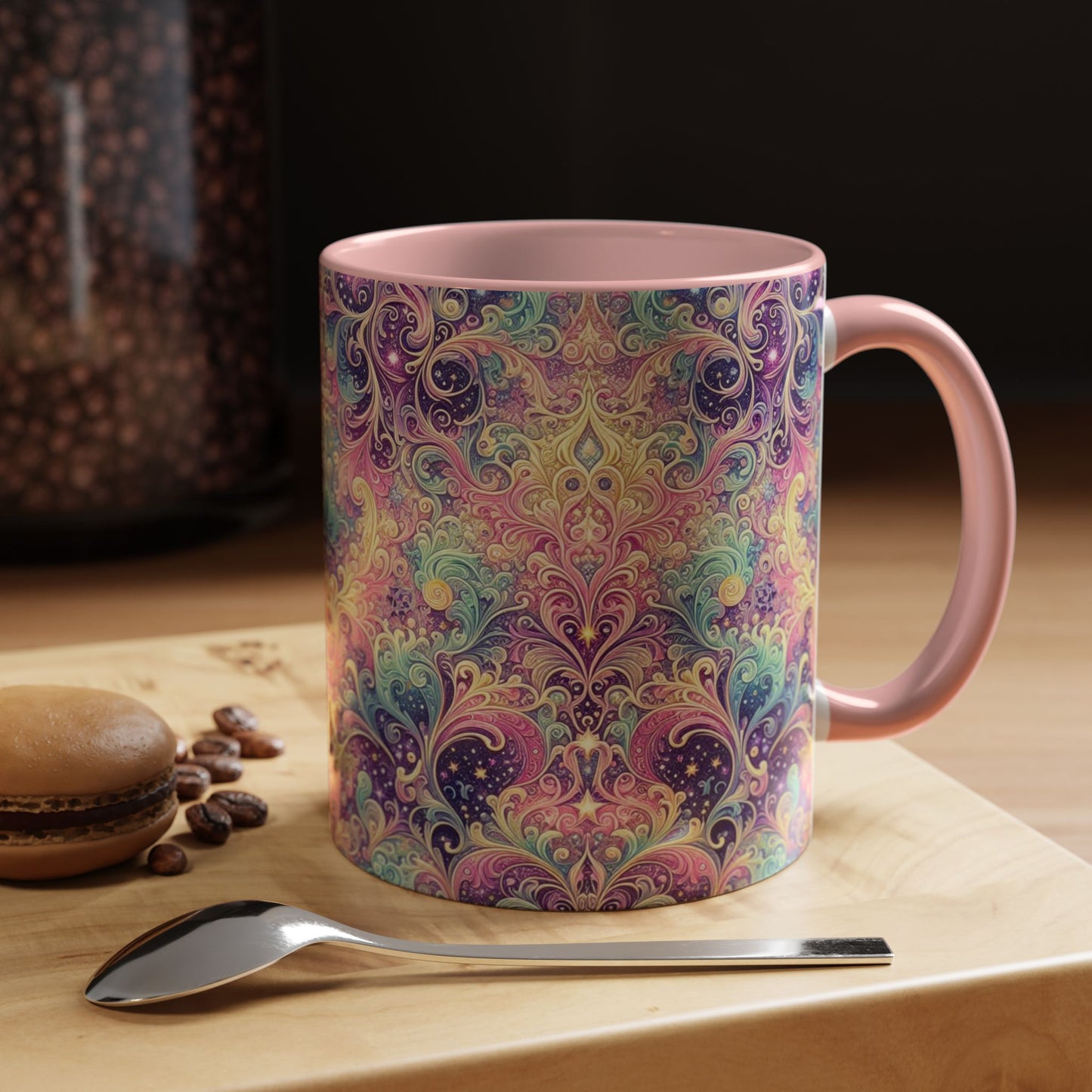 Taza de café con psicodelia pastel (325 y 430 ml)