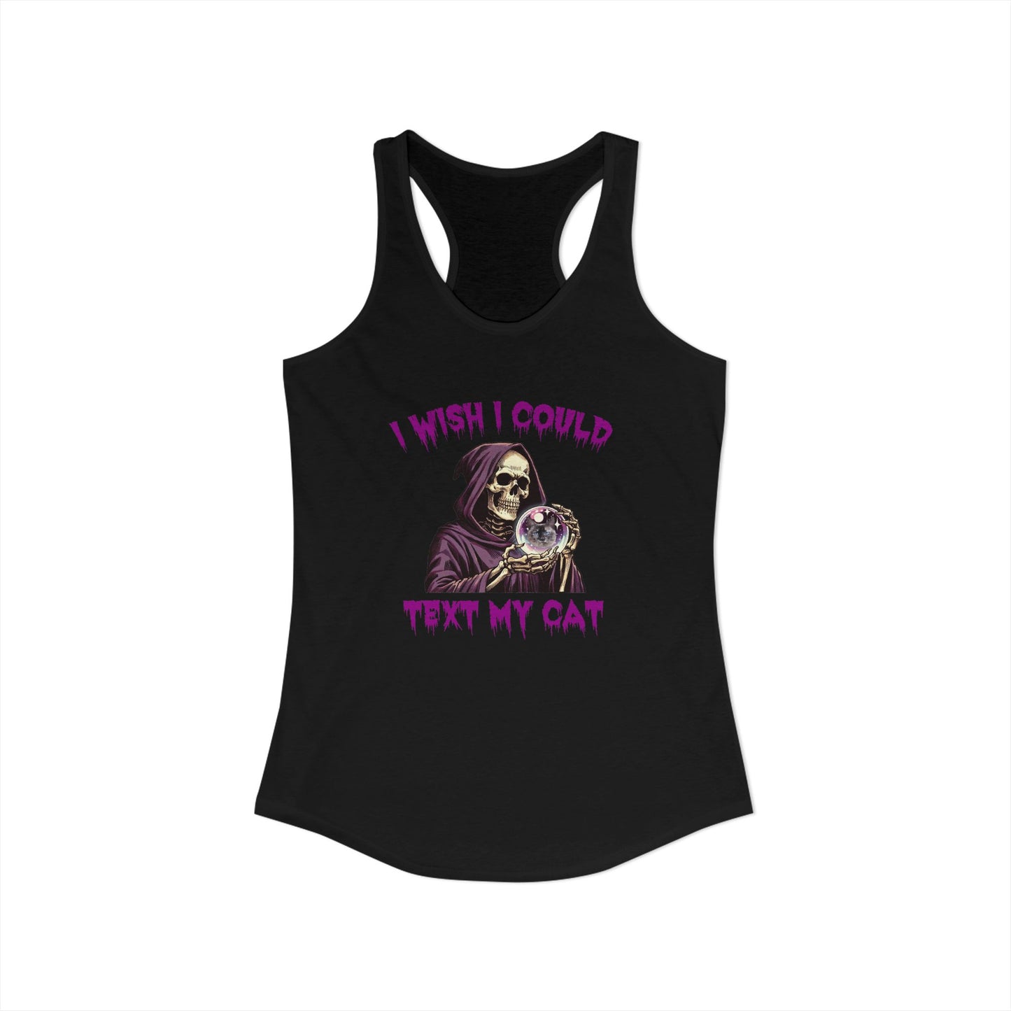 I Wish I Could Text My Cat Women's Racerback Tank Top