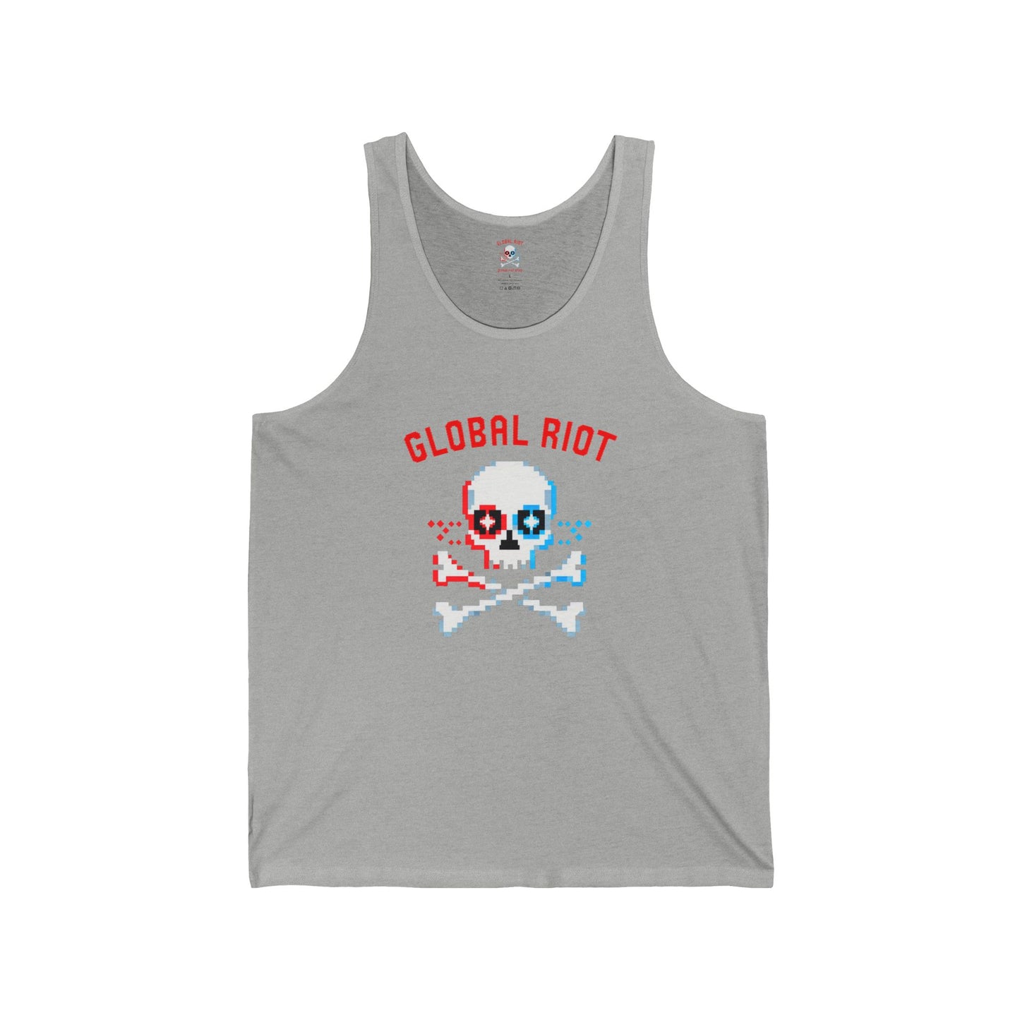 Camiseta sin mangas unisex con calavera de Global Riot 