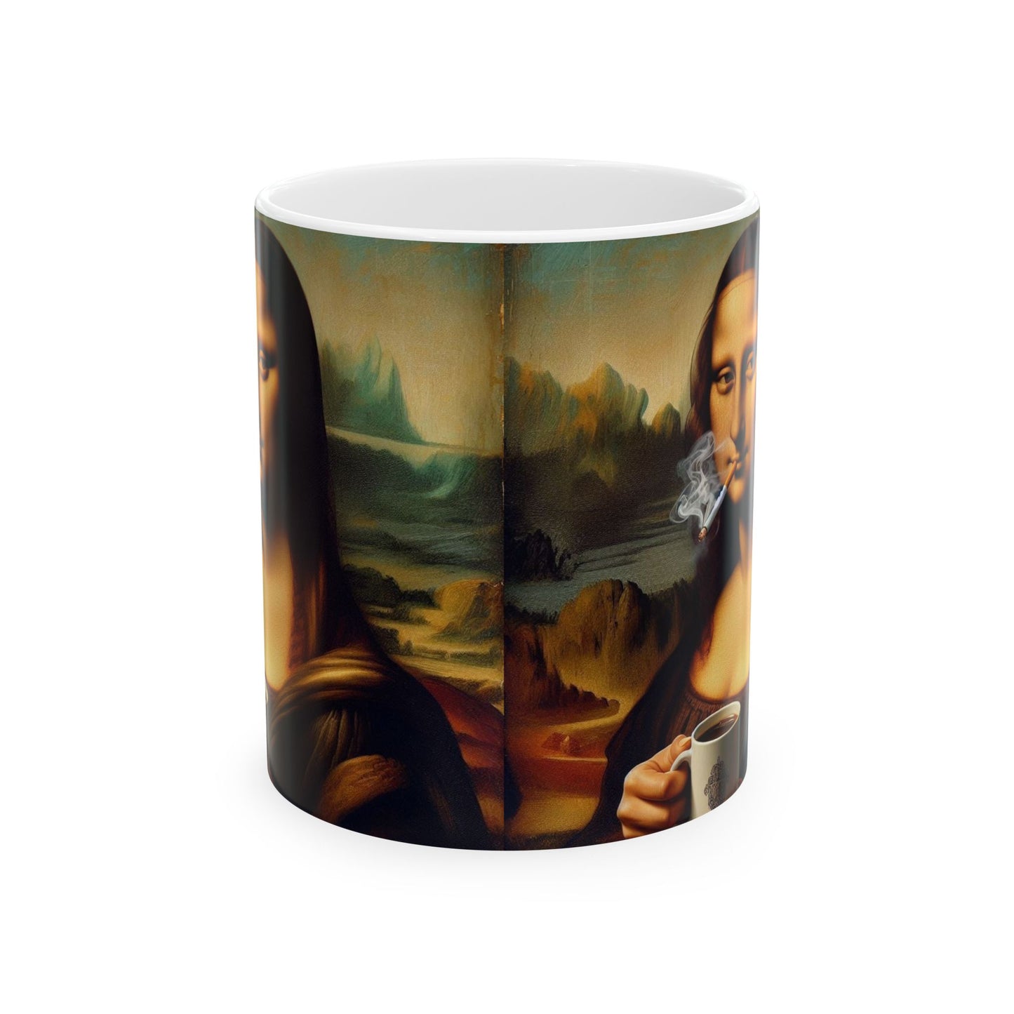 Taza de cerámica Smoking Mona (325 ml y 400 ml) 