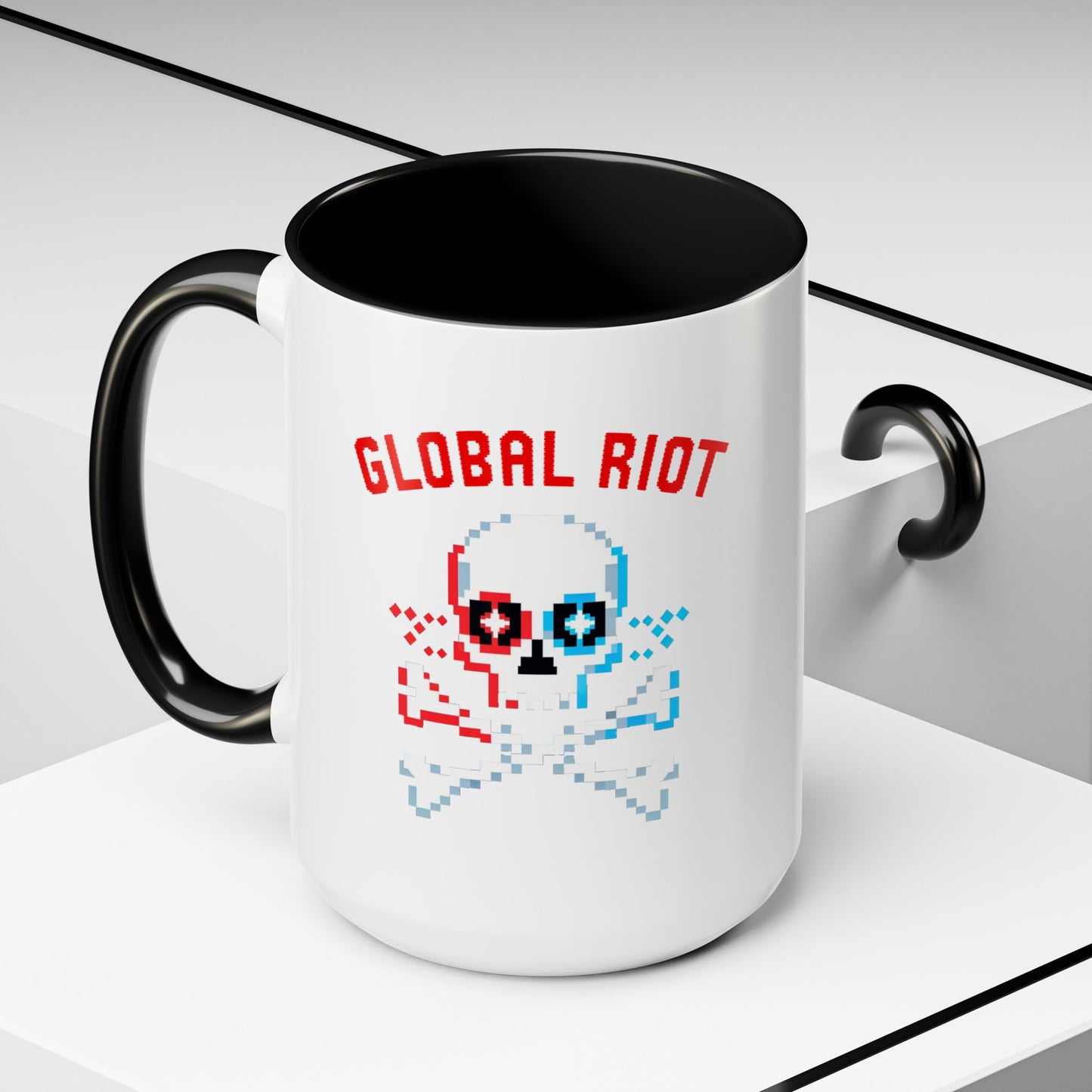 Taza de café con acento de Global Riot (325 ml y 433 ml) 