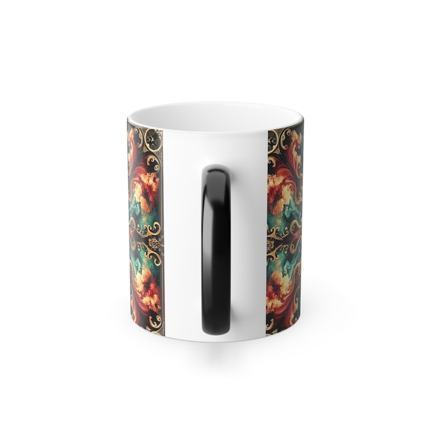 Taza de damasco psicodélico con colores cambiantes, 325 ml 