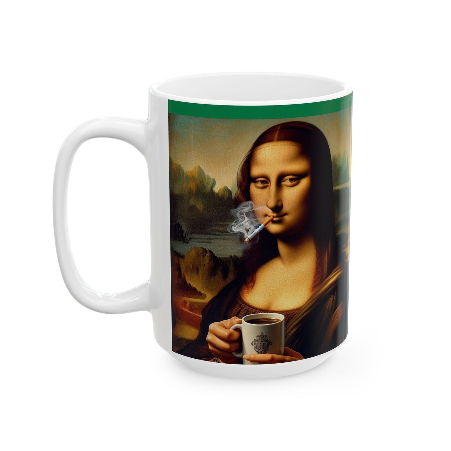 Taza de cerámica Smoking Mona (325 ml y 400 ml) 
