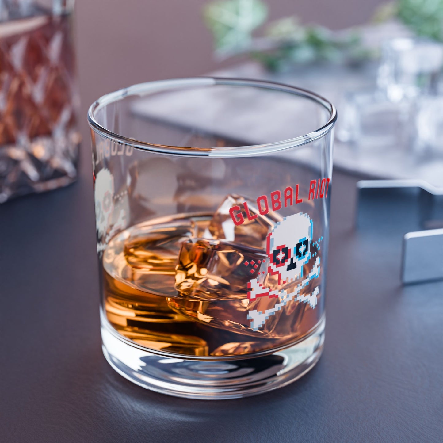 Vaso de cerveza Pixel Skull de 10 oz de Global Riot