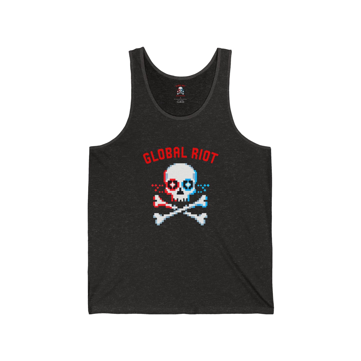 Camiseta sin mangas unisex con calavera de Global Riot 