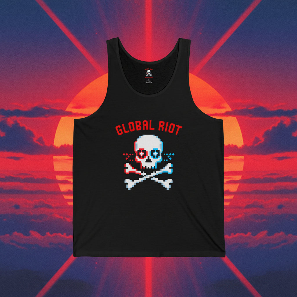Global Riot Skull Unisex Tank Top