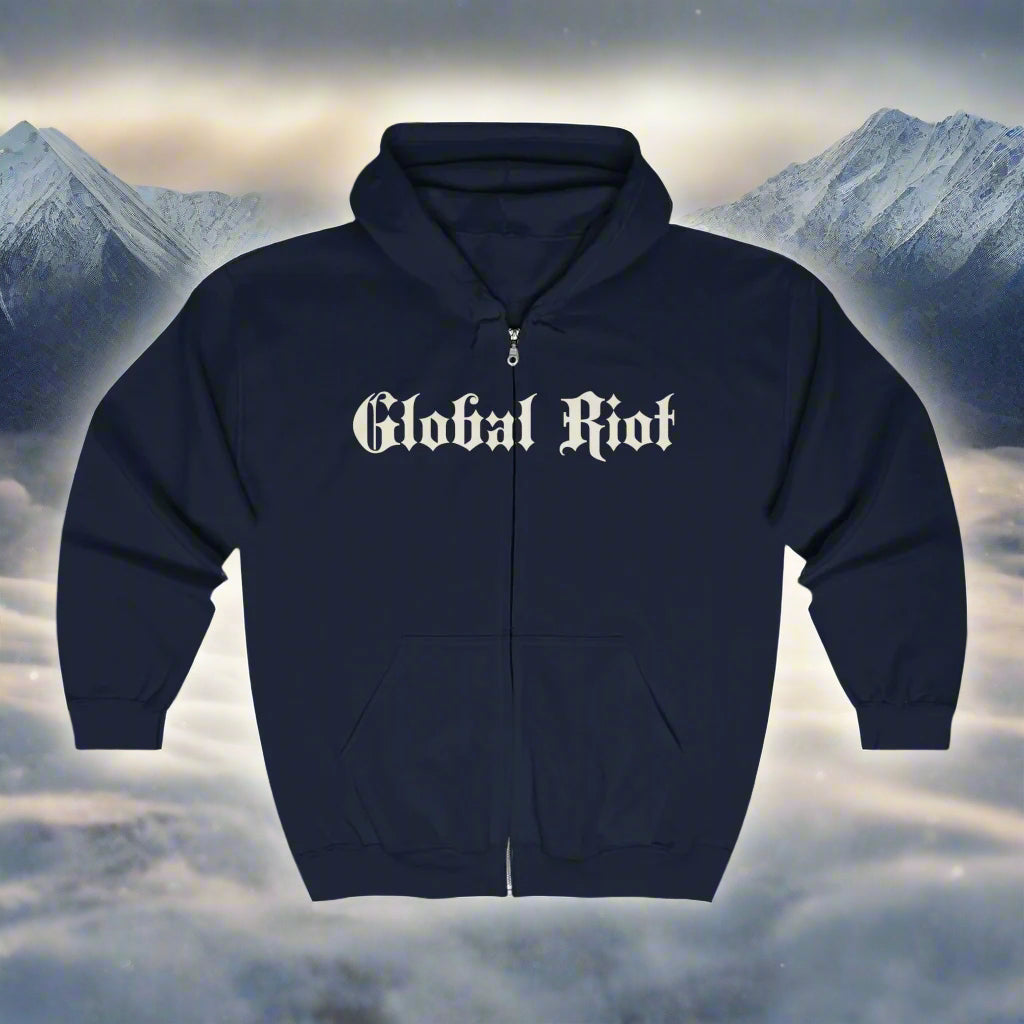 Sudadera con capucha y cremallera unisex de Global Riot