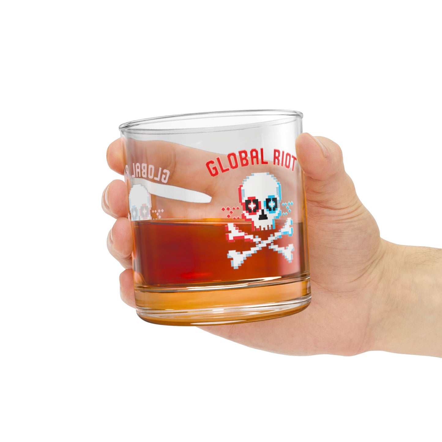 Vaso de cerveza Pixel Skull de 10 oz de Global Riot