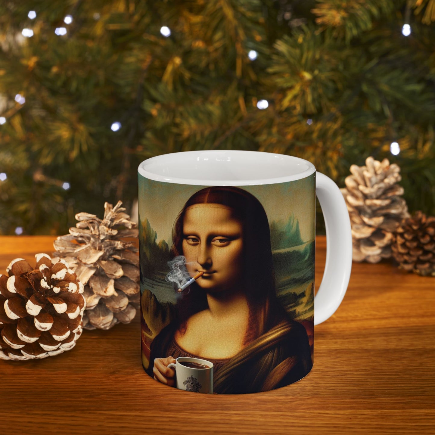 Taza de cerámica Smoking Mona (325 ml y 400 ml) 