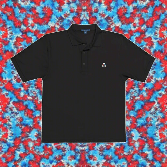 Global Riot Pixel Skull Unisex Polo Shirt