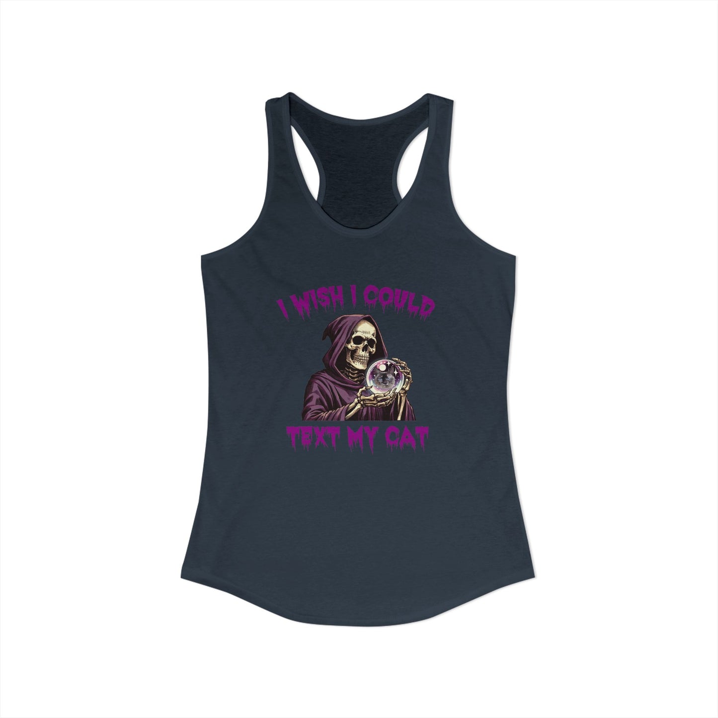I Wish I Could Text My Cat Women's Racerback Tank Top