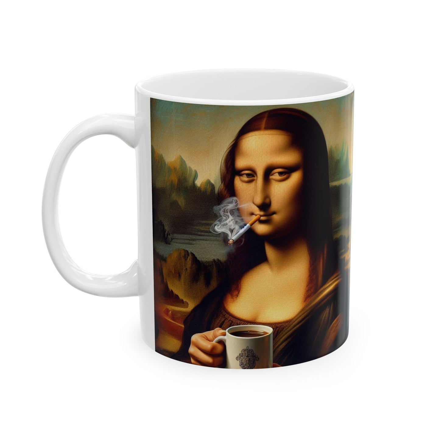 Taza de cerámica Smoking Mona (325 ml y 400 ml) 