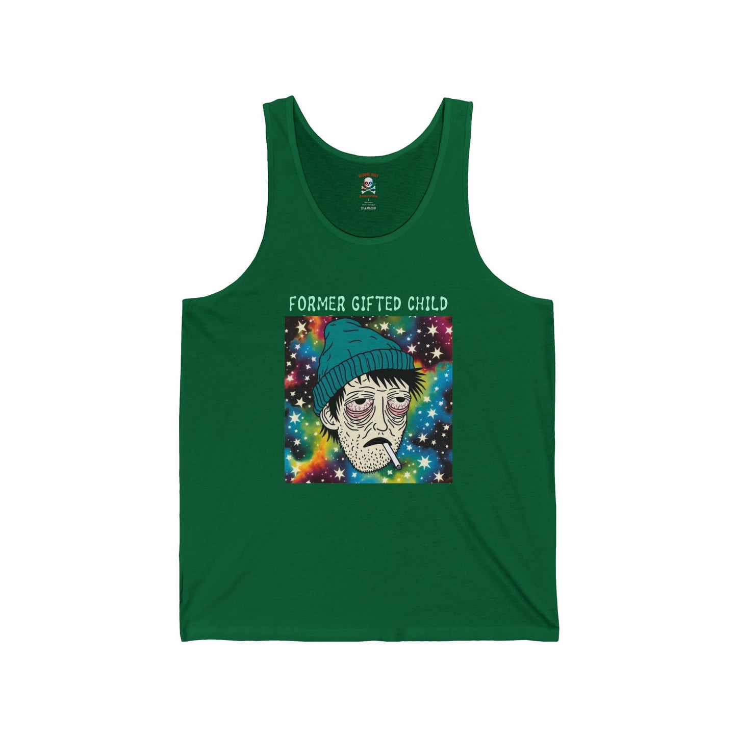 Camiseta unisex sin mangas "Ex niño superdotado" 
