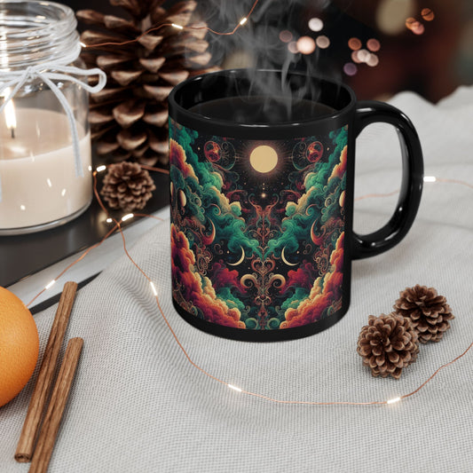 Psychedelic Nebula Black Mug - 11oz & 15oz
