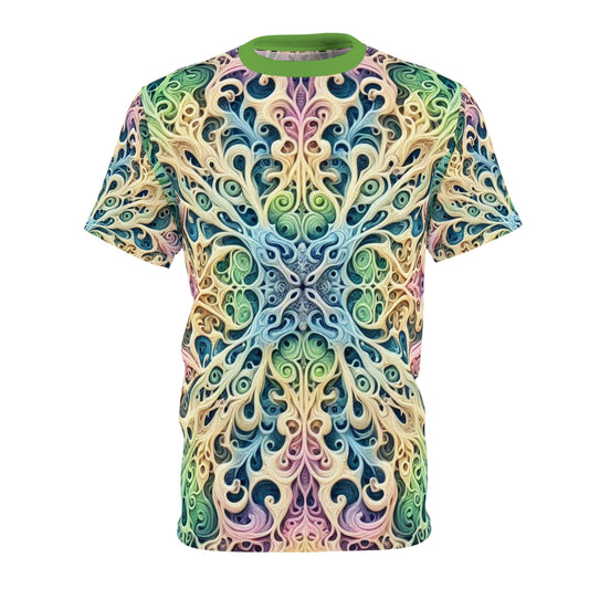 Psychedelic Pastel Elf Unisex Cut & Sew Tee (AOP)