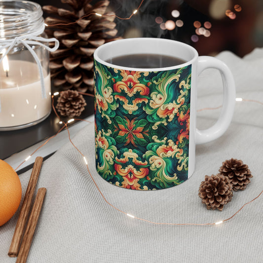 Taza de cerámica con diseño floral Aloha (11 oz y 15 oz) 