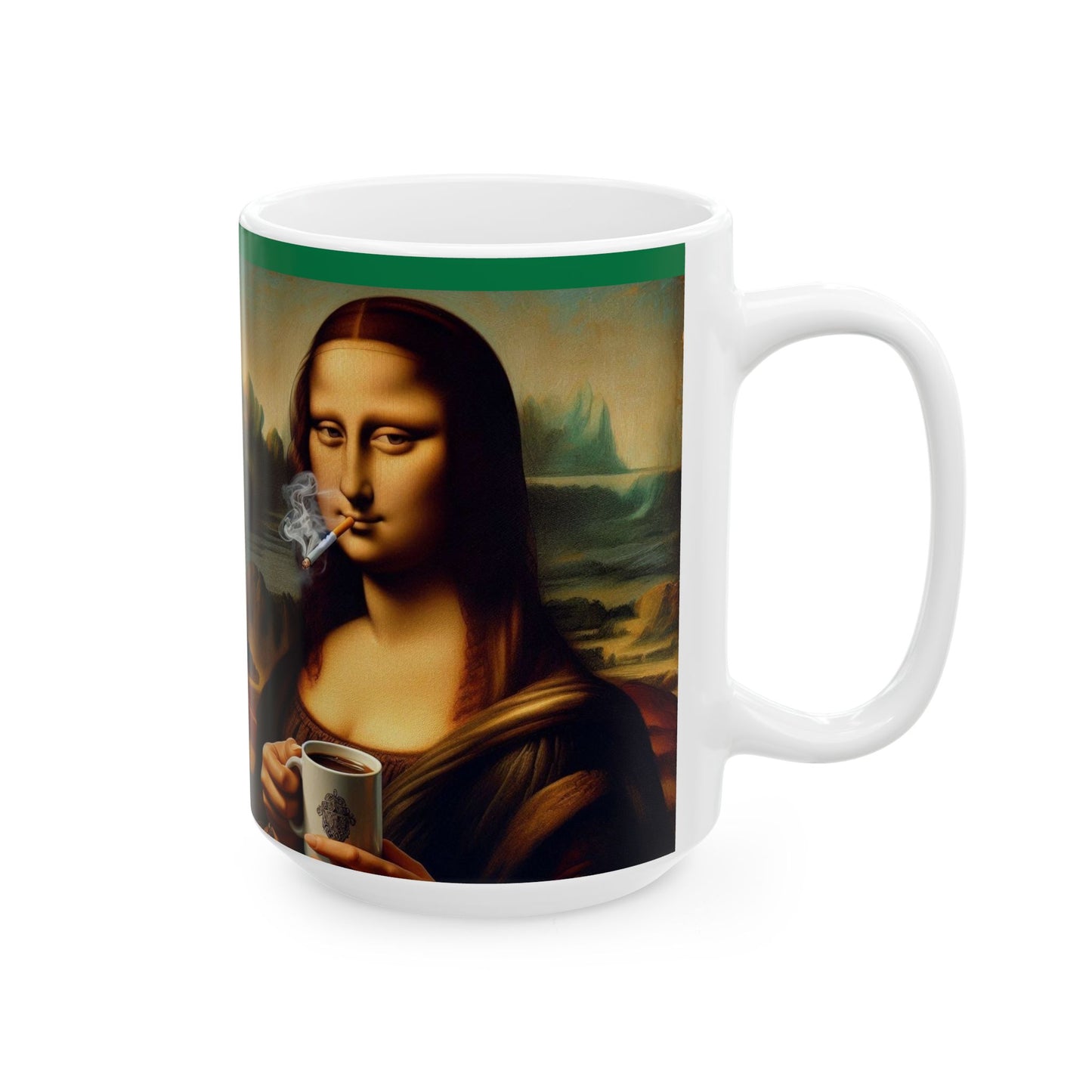 Taza de cerámica Smoking Mona (325 ml y 400 ml) 