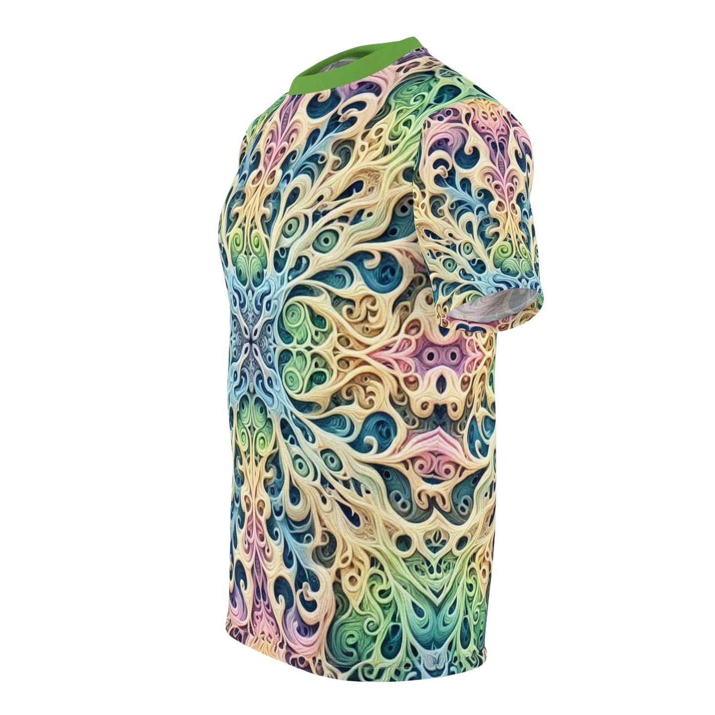 Psychedelic Pastel Elf Unisex Cut & Sew Tee (AOP)